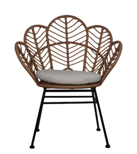 Boho A, fotel rattanowy, wym.64x74x89cm 