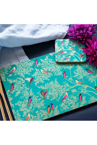 Green Birds, podkładki korkowe, duże