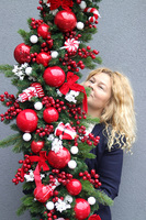 Lollypop American, świąteczna girlanda na kominek