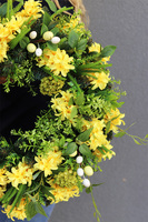 Żółte Hiacynty, wiosenny wianek z hiacyntami