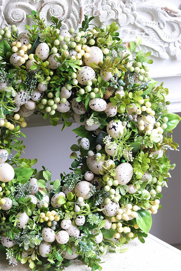 Natural Eggs, dekoracyjny wianek z jajkami