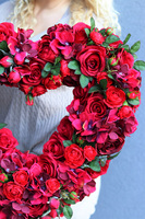 Serce Kwiatowe Red, wieniec nagrobny