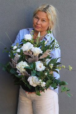 Polotrena, komplet dekoracji nagrobnych, kompozycja + bukiet