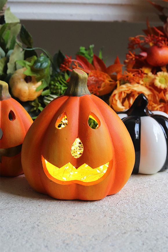 Halloween Pumpkin, dekoracyjna dynia ceramiczna lampion