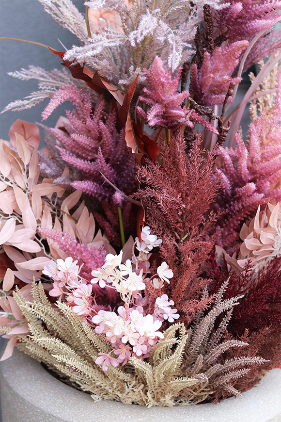 Wrzosowisko Creme Fall, jesienna dekoracja w ceramicznej donicy