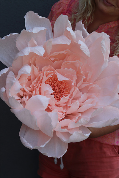 Paper Flower E, ręcznie robiony kwiat papierowy, wym.42x19cm