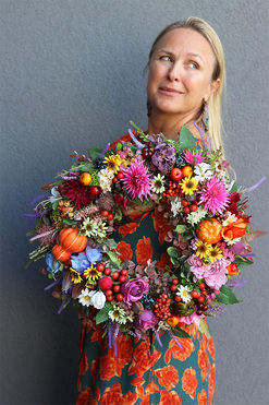 Merua Pumpkins, jesienny wianek z owocami, rozp.50cm