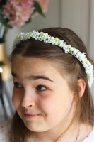 delikatny wianek na głowę Konwalie, rozmiar uniwersalny 