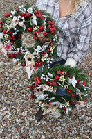 Świąteczny Kolor Big 2, bogaty wianek świąteczny LED