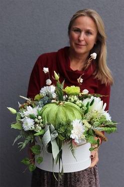 jesienny flowerbox Dyniowy Green, wym.51x45cm   