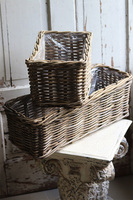 Hampton B, kosz wiklinowy pleciony - osłonka, wym.21x61x24cm