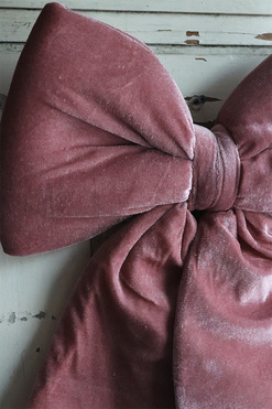 aksamitna kokarda - pluszowa zawieszka, Velurri Pink, wym.55x39cm