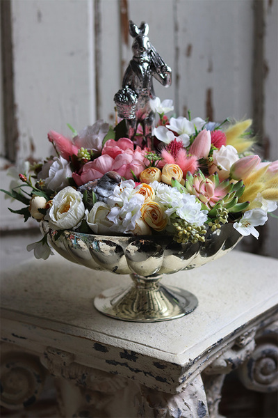 kompozycja wielkanocna w pucharze, Pastella, wym.33x33cm