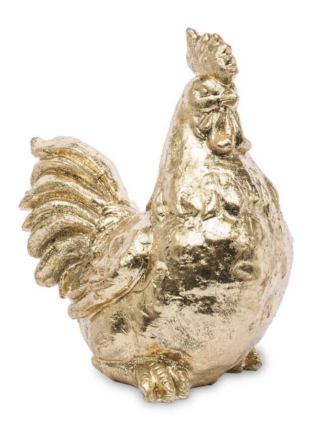 figurka wielkanocna, Kogut Gold, wym.19x10.5x17cm