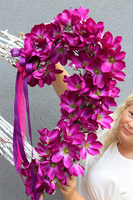 Fuksjove Serce, wianek duże serce z magnoliami