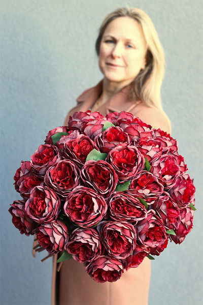 bukiet 41 bordowych róż, Rolania Bordo