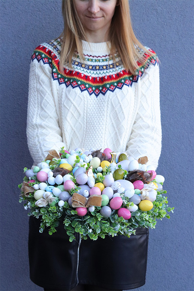 Spring Pastelina 2, wielkanocny wianek z jajkami
