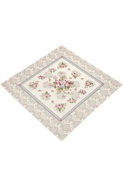 Rose Palace Beige, obrus gobelinowy serweta, 98x98cm