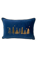 Christmas, poduszka dekoracyjna, niebieska choinka, wym.45x30cm