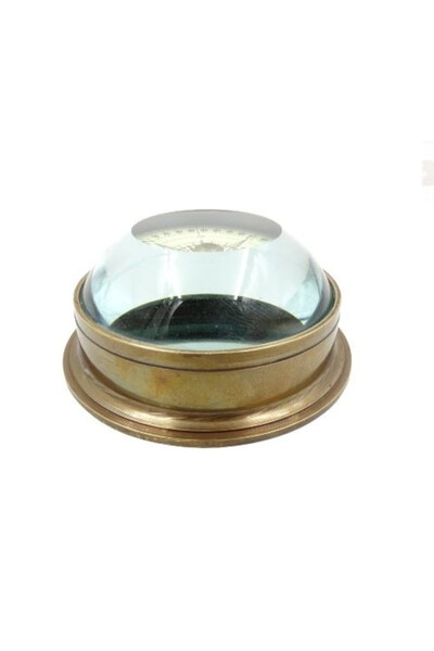 Kompas / Busola G, mosiężny soczewkowy, wym.6.3x3cm