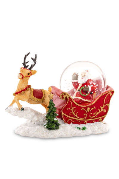 Sanie Mikołaja, świąteczna szklana kula śnieżna