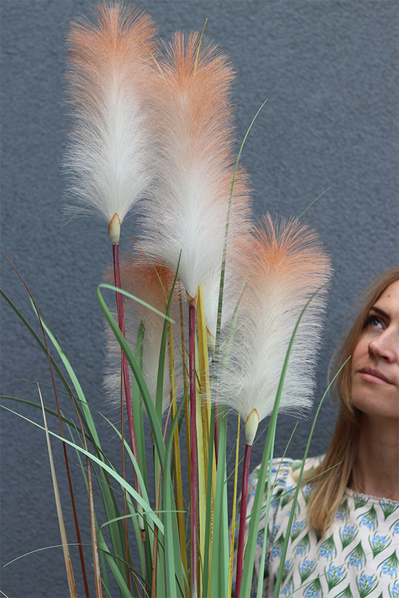 sztuczna trawa Pióropusze, beż, wys.150cm