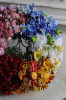 Tęczowy Ogród 3, dekoracyjny wianek na drzwi