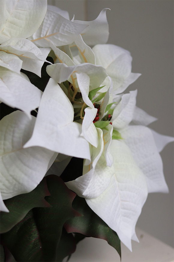 Gwiazda Betlejemska White Snow, wysokiej jakości sztuczna roślina