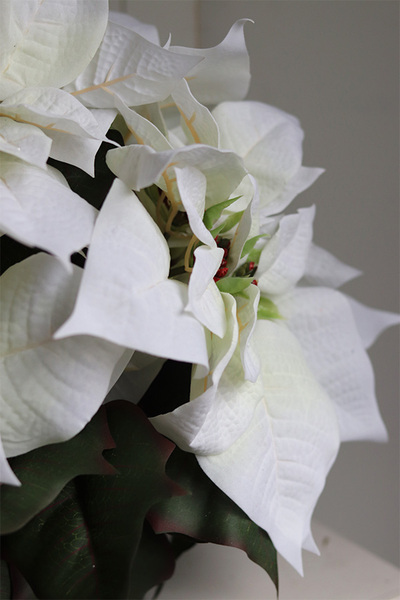 Gwiazda Betlejemska White Snow, wysokiej jakości sztuczna roślina