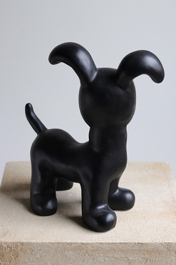 Dog in the Fog, figurka pies reksio B, czarny, wys.26cm 