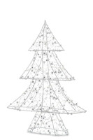 Christmas Tree, figurka świąteczna choinka LED, srebrna