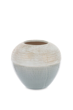 Ravenna B, ceramiczny wazon na kwiaty, wys.16.5x18.5cm