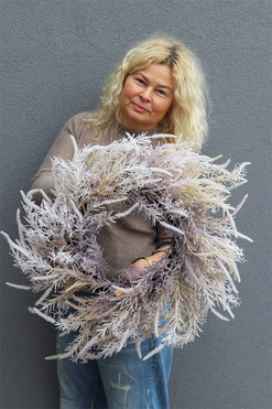 Jesienne Pola, jesienny wianek boho, rozp.60cm