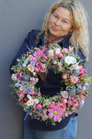 Moja Wielkanoc, kwiatowy wianek na drzwi