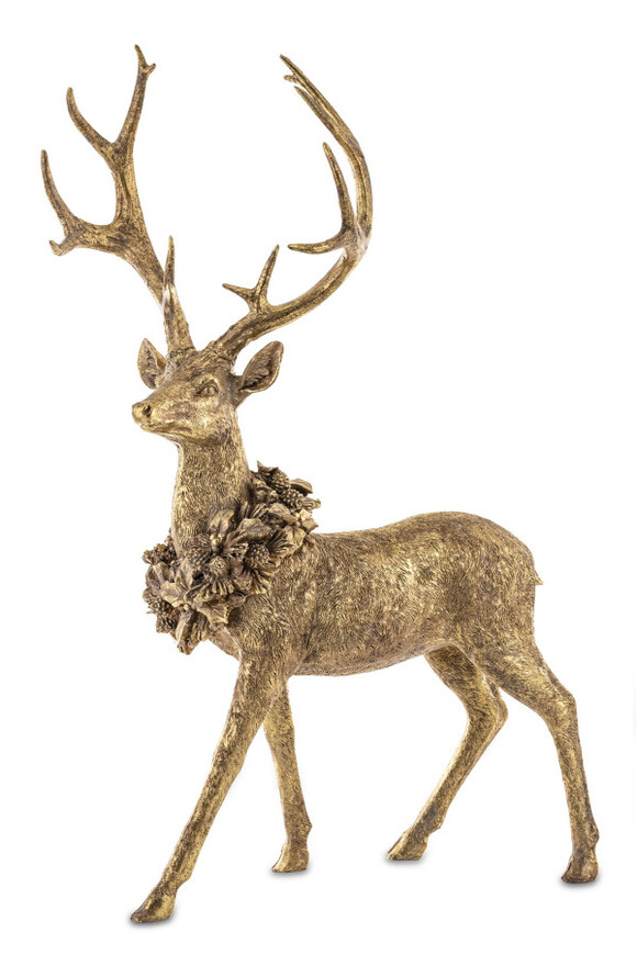 Lauric Luxury 2, świąteczna figurka renifer złoty