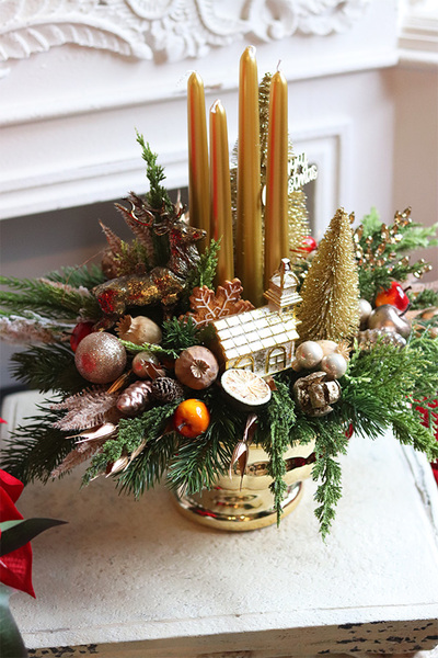 Złota Ballada, adwentowy stroik w złotym pucharze