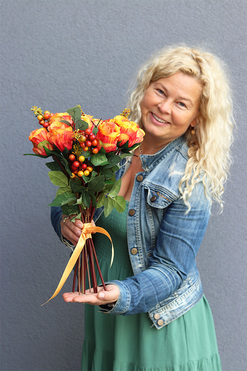 bukiet jesienny Pomarańczarnia, wys.53cm 