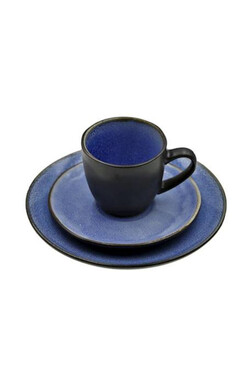 Bonita Blue, komplet kawowy dla 6 osób, 18 elementów