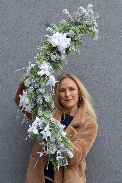 Zimowe Barwy, girlanda świąteczna z barwinkiem