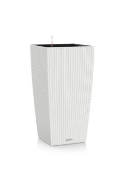 Cubico Cottage, doniczka z nawadnianiem, biały, wym.75x40cm