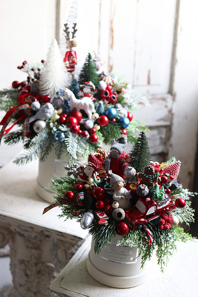 Christmas Moko Big, flowerbox świąteczny, wym.60x40cm  