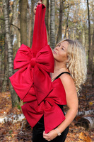 Velvet Papillon DUO, welurowa kokarda pluszowa dwustronna na drzwi