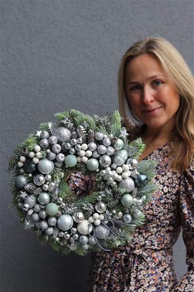 Frozen, świąteczny wianek na drzwi