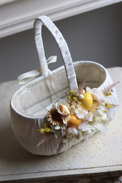 Wiosenne Słońce, dekorowany koszyczek wielkanocny