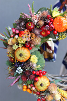 Welcome Fall, jesienny wianek z dyniami