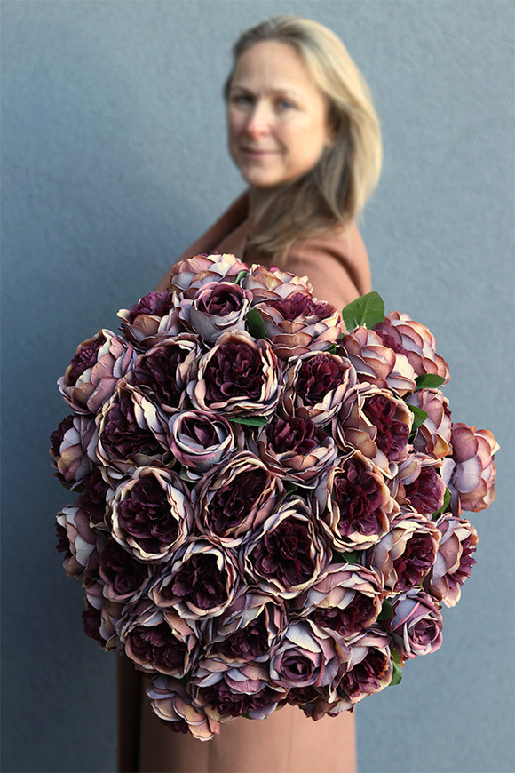 bukiet 43 fioletowych róż, Rolania Purple