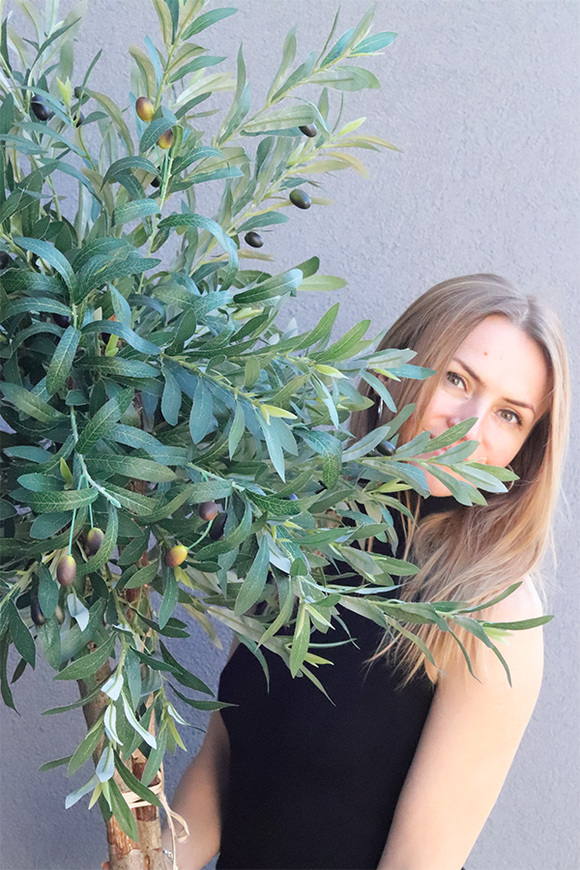 Oliwka Provance 2, sztuczne drzewko w metalowej donicy