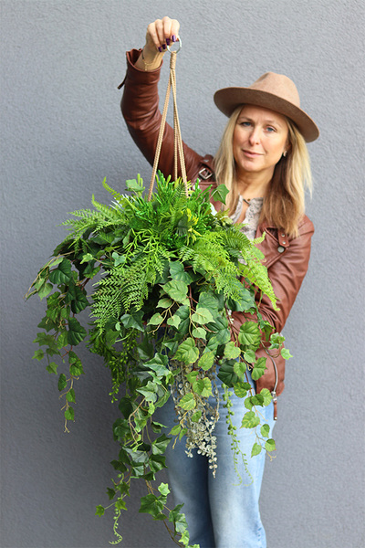 Green Moni Concrete, zielona kompozycja wisząca
