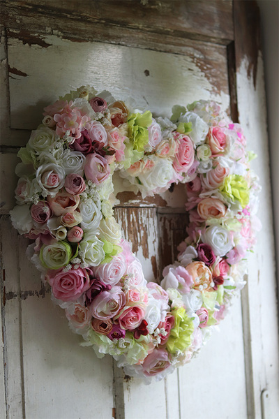 Fedrita Heart, kwiatowa dekoracja serce, wym.60x60cm