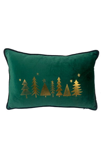 Christmas, poduszka dekoracyjna, zielona choinka, wym.45x30cm